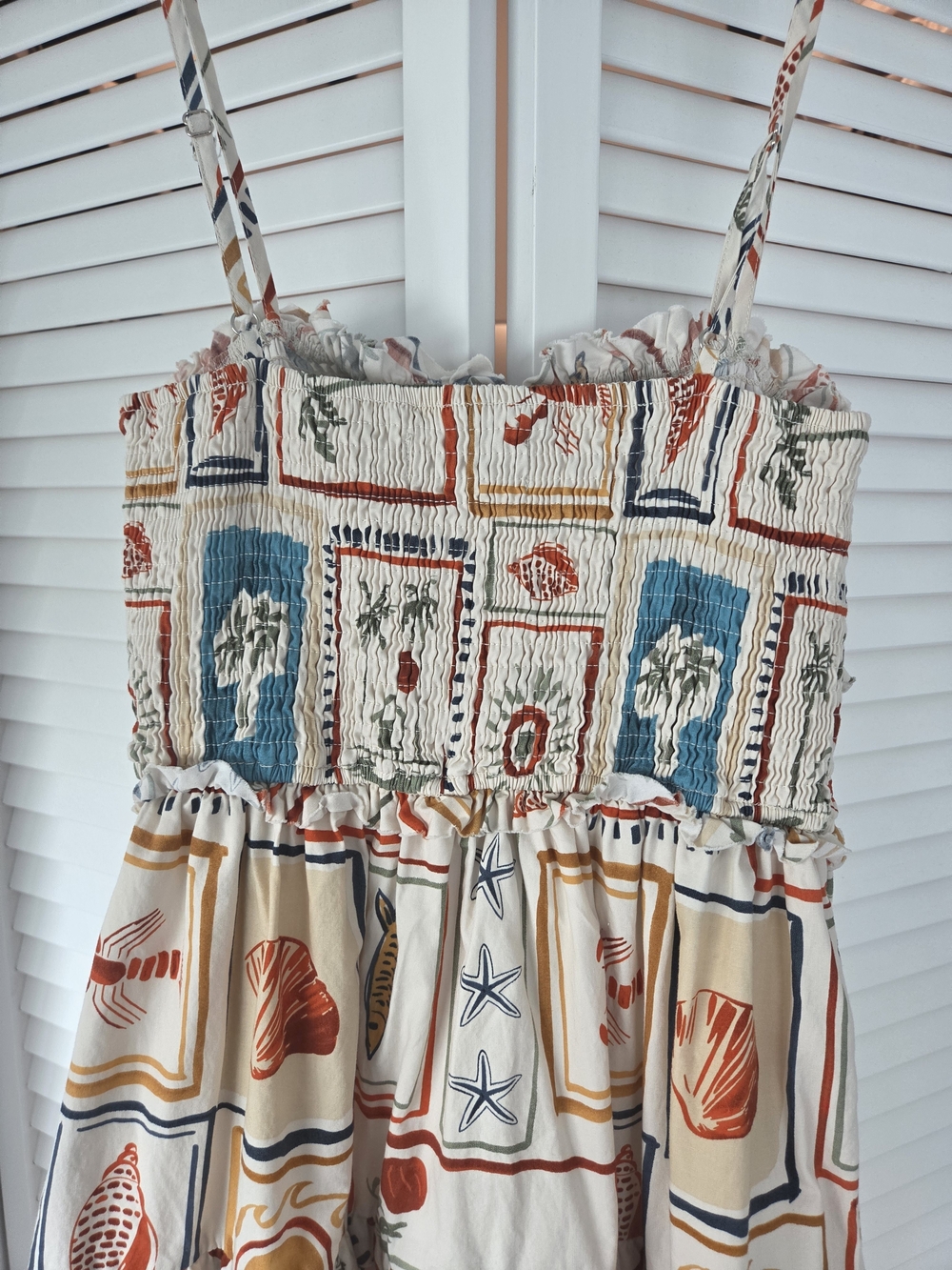 Petal & Pup Hana Cream Maxi Dress with Sardinia Print - Picture 9 of 10